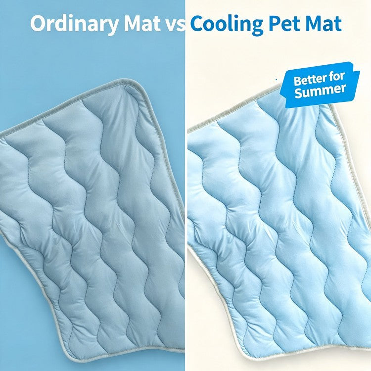 Light blue soft-touch pet bed mat with anti-slip base, photo 4