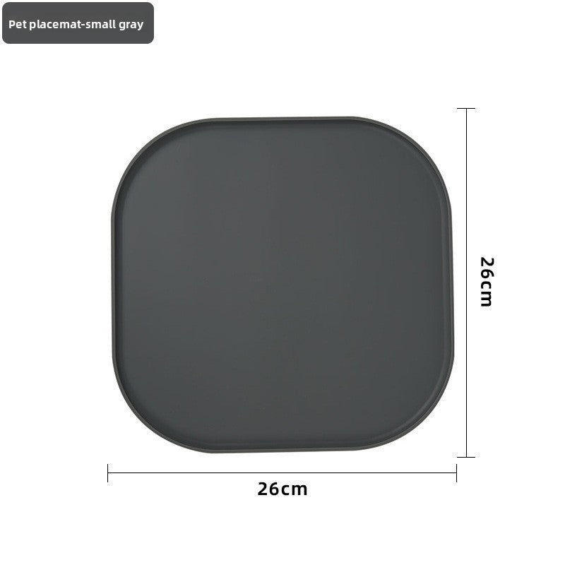 Foldable Non-Slip Silicone Pet Feeding Mat for Single or Double Bowls, Easy to Clean