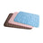 Cooling nylon pet mat for dogs and cats in Light Blue, showing size and shape