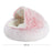 Glossy curry semi-enclosed cat nest with soft hood