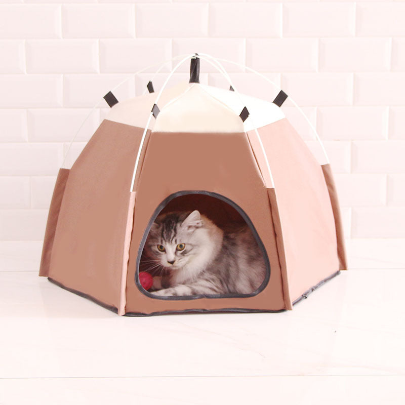 Foldable Oxford cloth pet playpen tent with mesh panels, product image 43