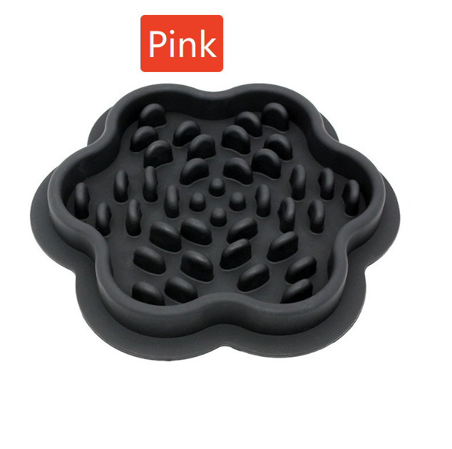Non-Slip Silicone Slow Feeding Mat Bowl for Dogs and Cats in Square or Round Shape