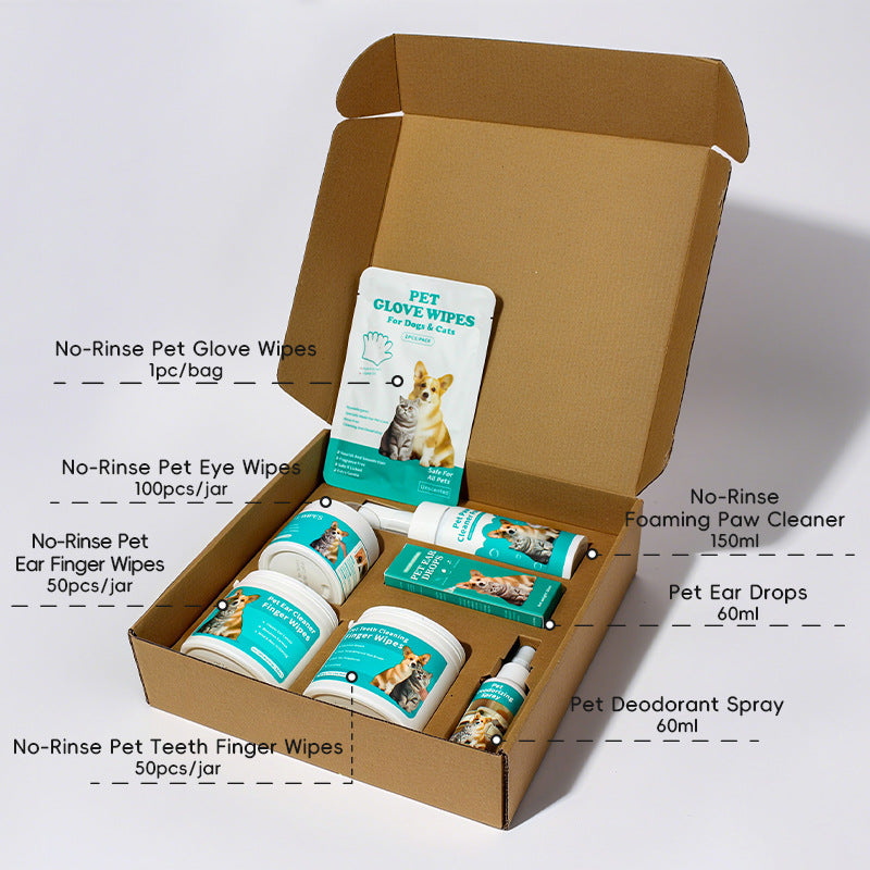 Moisturising Pet Cleaning Wipes Gift Box for Dogs and Cats