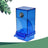 Anti splash cage mounted parrot feeder box in clear plastic, view 2
