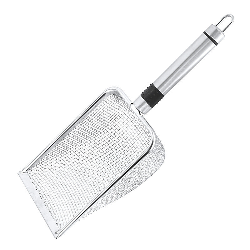Stainless Steel Cat Litter Scoop with Ergonomic Handle, Fine Sifting