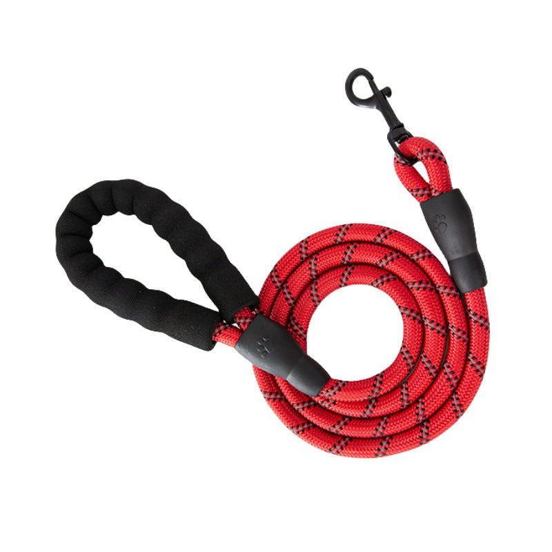 Reflective nylon dog lead in 8 colour options