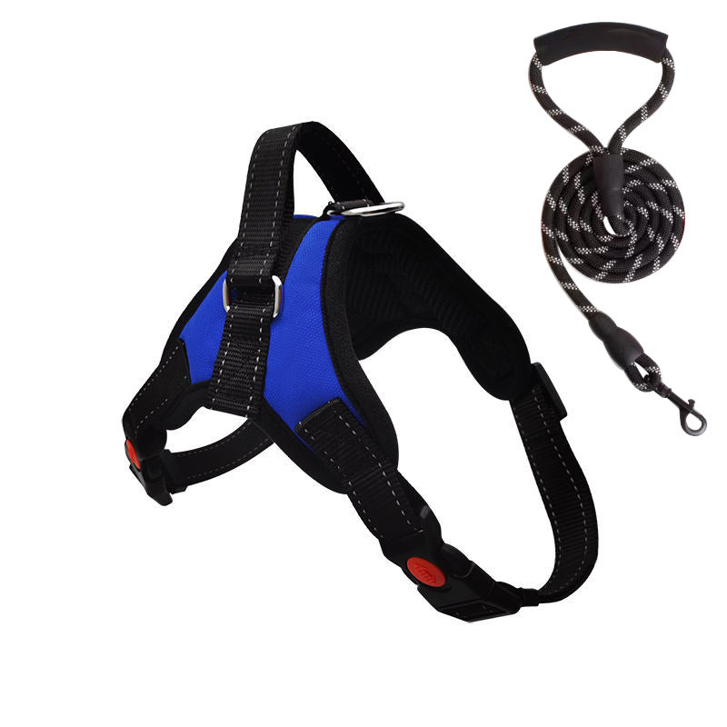 Reflective vest dog harness with lead in 6 colour options