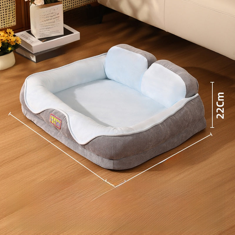 Raised pet bed with built-in neck pillow, photo 11 of 14