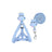 Cloth chest harness and lead with rabbit and flower prints, available from Pet Royale UK