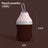 Portable silicone pet water bottle with built-in bowl, showing size and shape