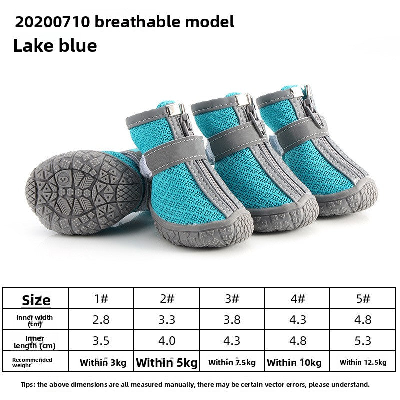 Breathable mesh puppy shoes with TPR soles in Earthy Yellow Breathable, material detail