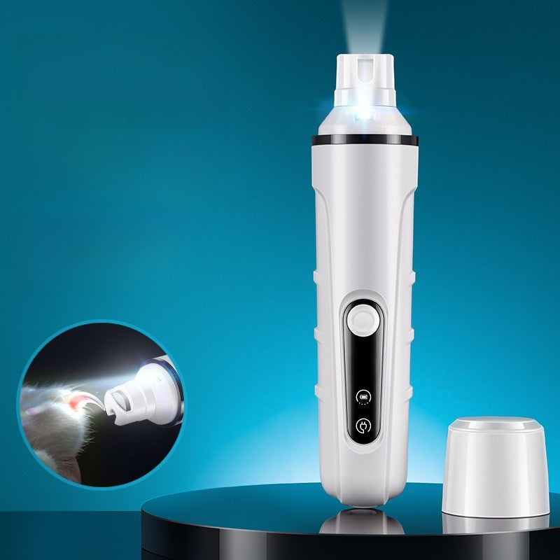 Quiet LED Pet Nail Grinder with Adjustable Speed for Cats and Dogs
