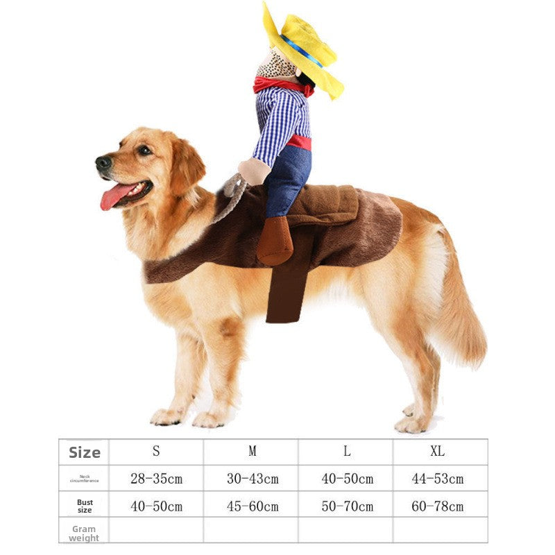 Christmas costume for medium and large dogs in Red Christmas Doll Costume, top view
