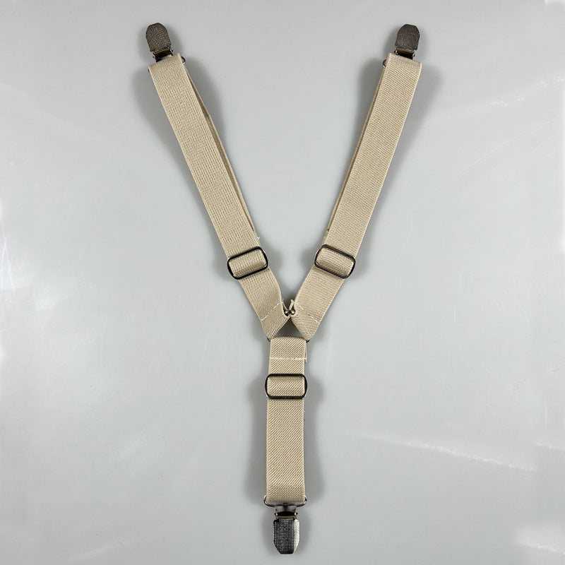 Adjustable elastic dog diaper suspender strap in plaid pattern, view 44