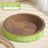 Oval corrugated cat scratching board bed in matcha green, view 11 of 11