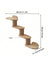 Wooden wall-mounted cat perch with hammock, extra detail view