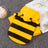 Yellow bee style fleece dog coat, in Yellow, sizes Small to Extra Large, image 7