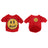 Smiley face cotton cat jumper in Red Smiley, close-up detail