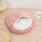Semi-enclosed shell cat bed with plush lining in Pink, Fluffy Lining, size 50cm Diameter