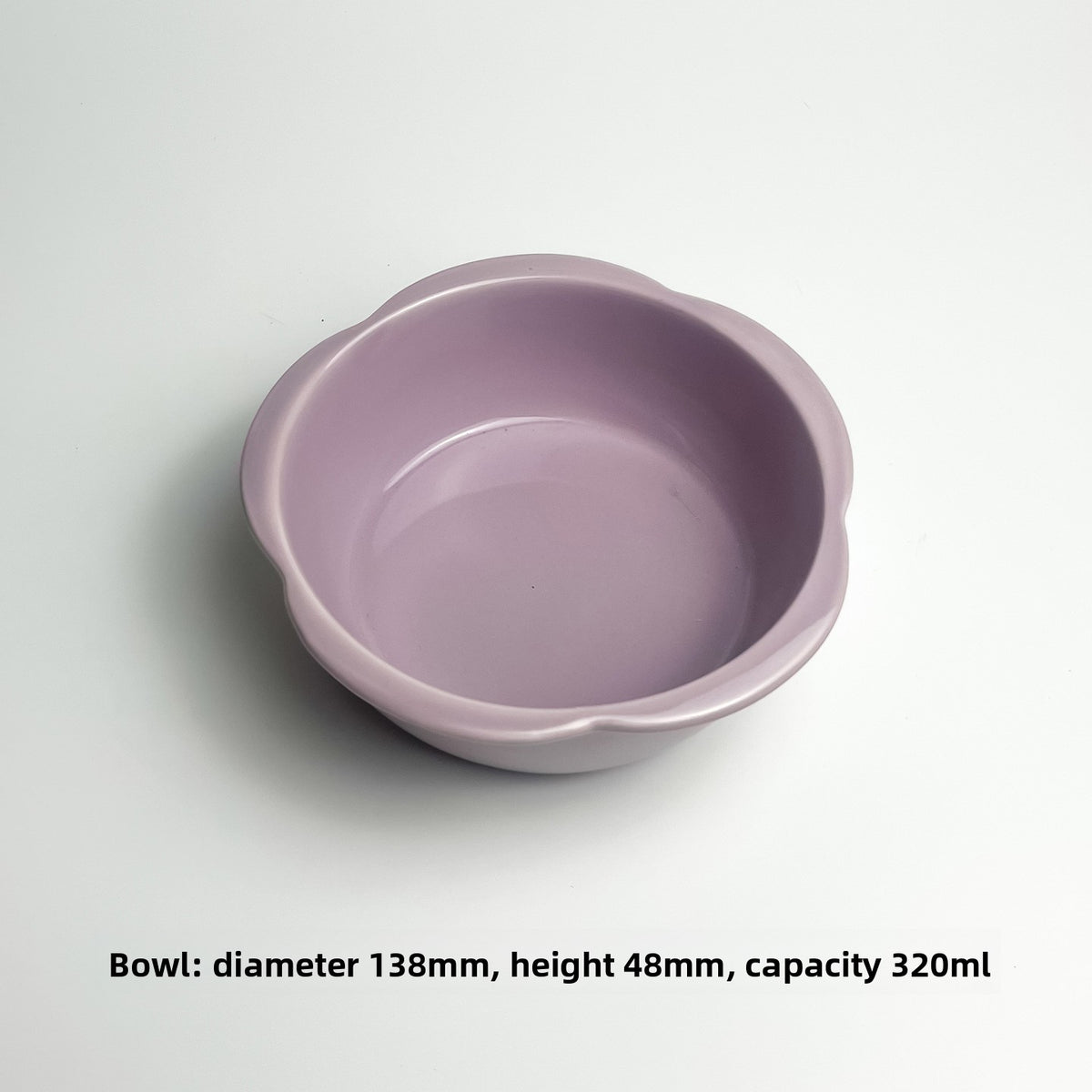 Slanted Ceramic Cat Bowl with Flower Design and Optional Stand for Neck Comfort