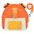 Dog backpack harness with matching lead in 4 colour options