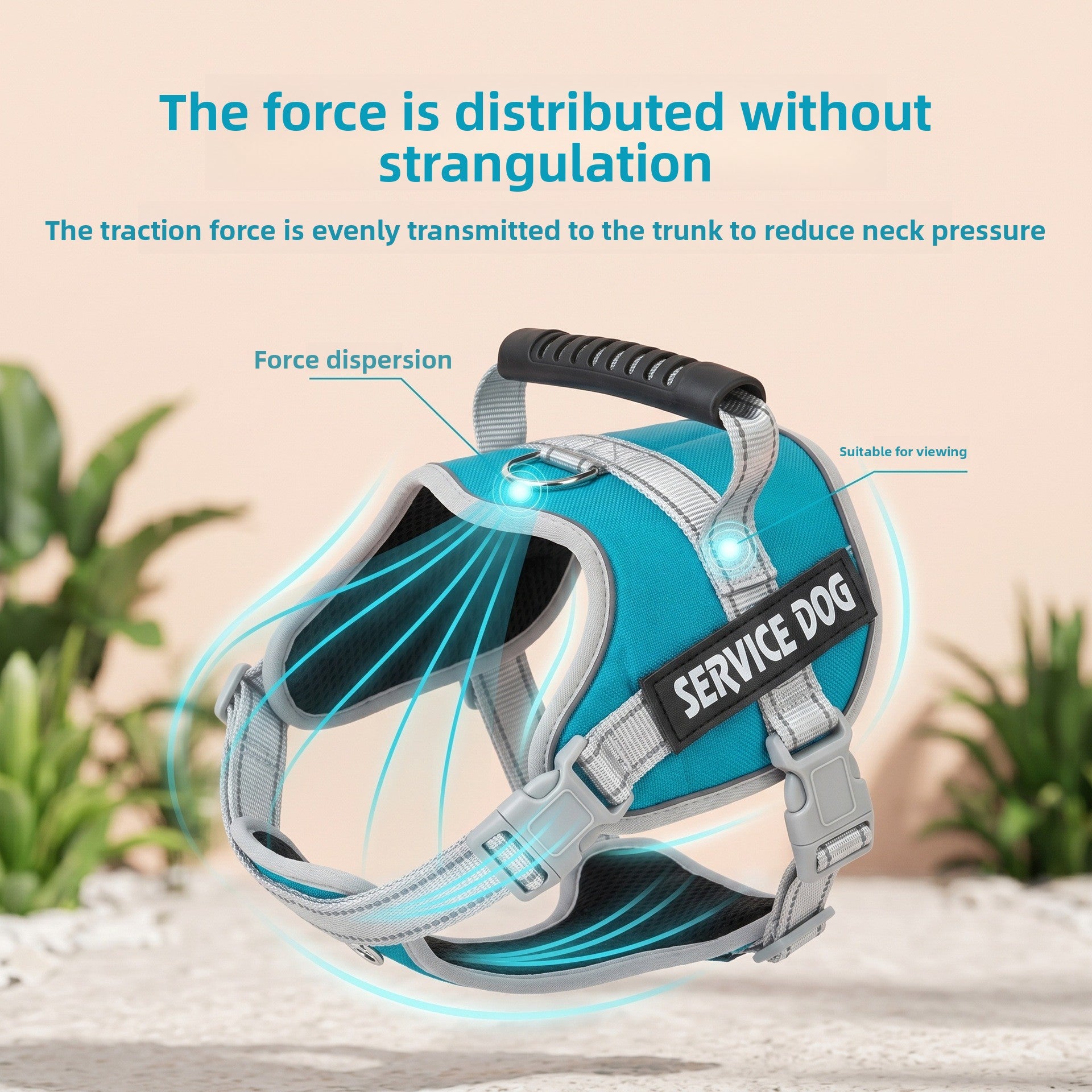Breathable mesh no-choke dog harness in Oxford cloth, product image 4