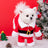 Christmas standing Santa costume with hat for pets in Standing Santa with Hat, side view