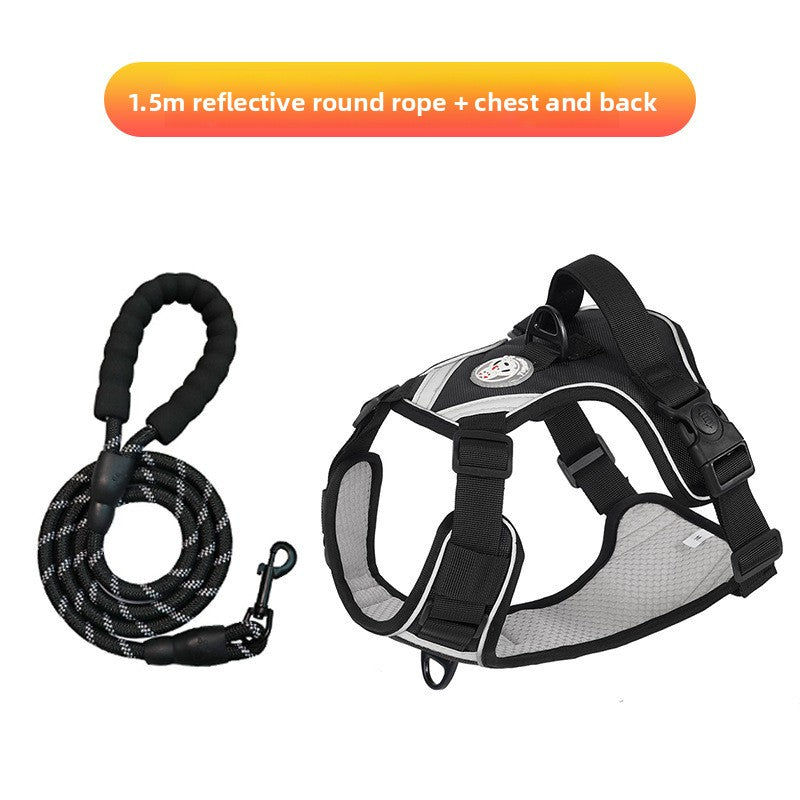 Reflective vest harness for large dogs, 4 sizes available