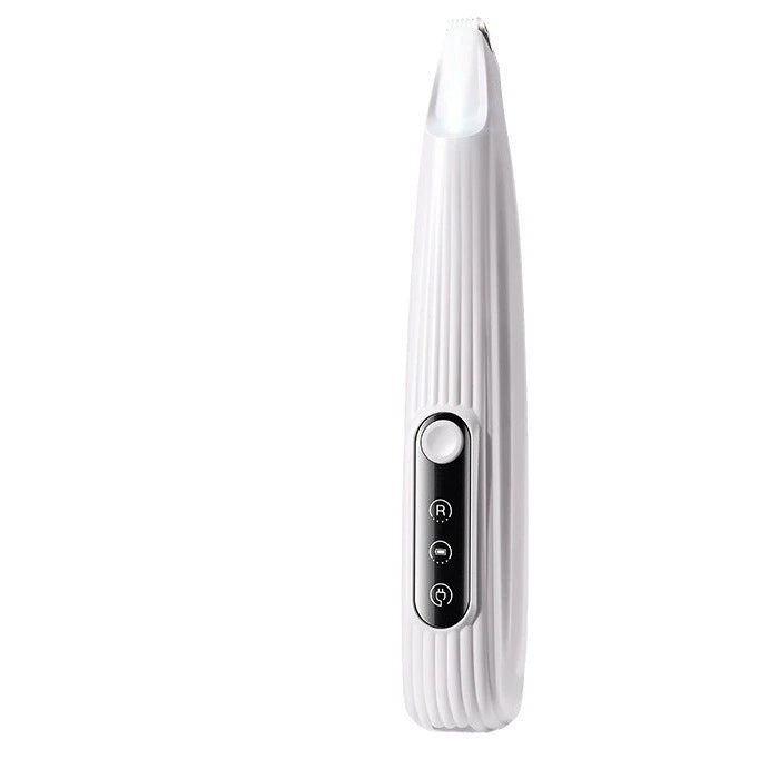LED Pet Face and Paw Trimmer with Curved Blade and Oil Bottle