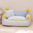 Detachable open pet bed with matching pillow in a cute print pattern, photo 8