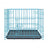 Blue foldable metal pet cage with removable tray, photo 6