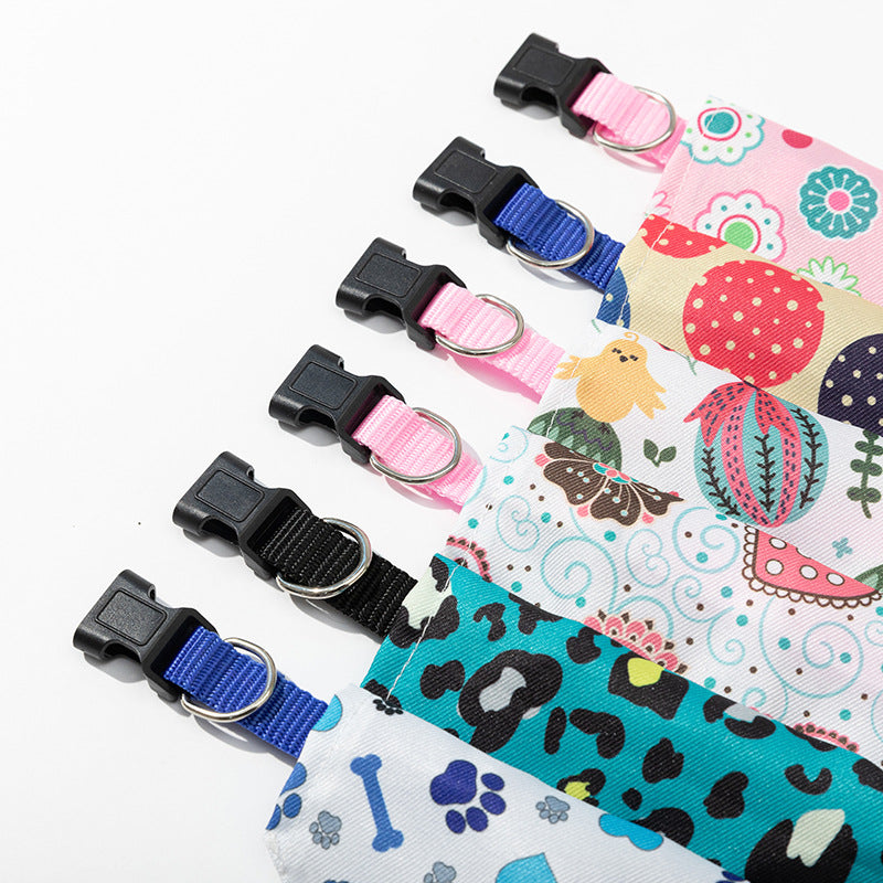 Printed dog bandana scarf, available in 6 colours, sizes Small to Large, image 5