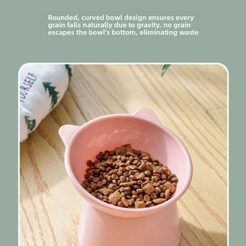 Cat Bowl Double Bowl Anti-Spill Pet Food Bowl