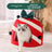 Fleece-lined Christmas pet house for cats and small dogs, extra detail view