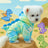 Fleece lined animal costume hoodie for dogs and cats, in use with a pet