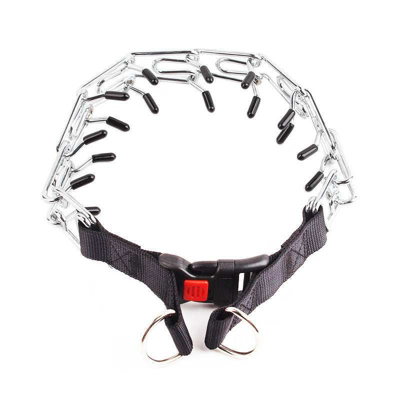 Adjustable Metal Dog Training Collar with Leash