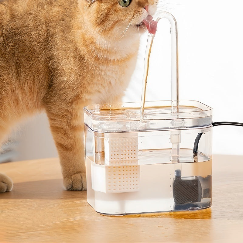 Automatic Cat Water Fountain with Silent Pump, 6 Filter Boxes and Multiple Power Options
