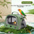 Green breathable bird carrier shoulder bag with mesh windows, view 1