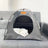 Foldable mesh pet tent bed for cats in Grey, size Medium