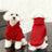 Hooded fleece sweatshirt for small dogs and cats in Black Chest Paw Print, top view
