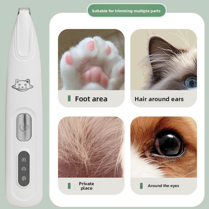 Waterproof Mini Dog Paw Trimmer, Rechargeable with 3 Comb Guides