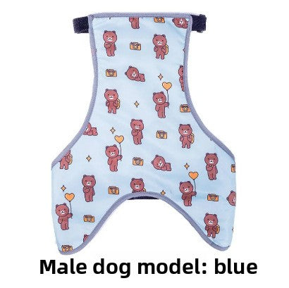 Waterproof dog belly wrap in pink or blue, product image 9