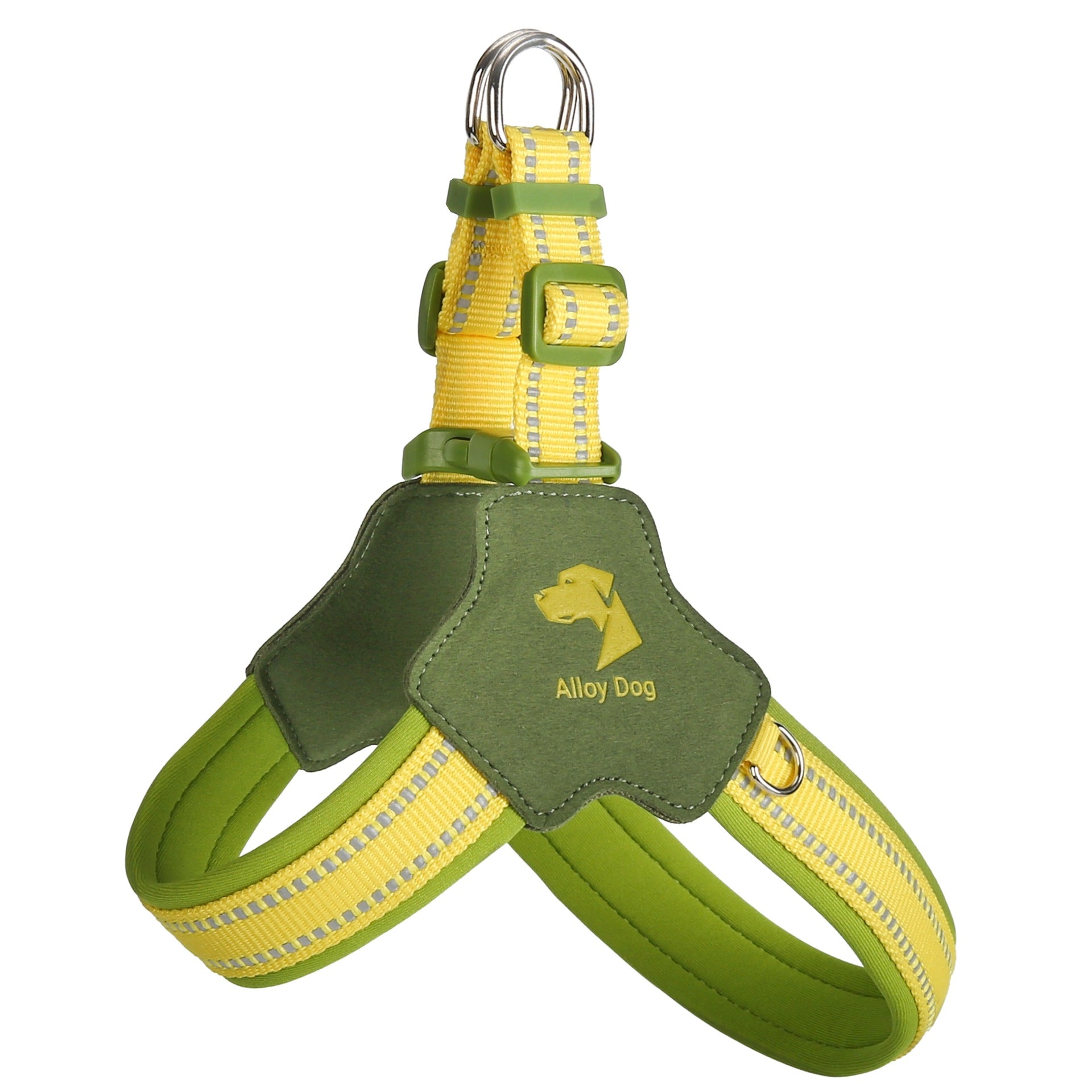 Pastel two tone dog harness in sea salt mint