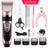 Pet Hair Clipper Set with 4 Limit Combs, Rechargeable Dual Voltage