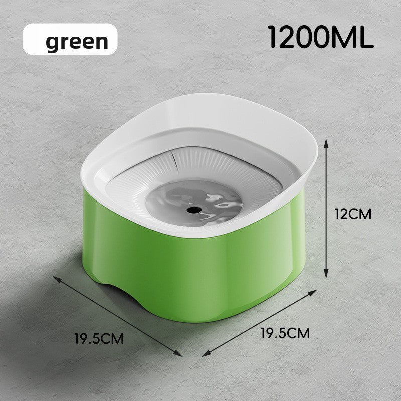 Splash-Proof Floating Dog Water Bowl with Anti-Spill Structure for Small to Medium Dogs