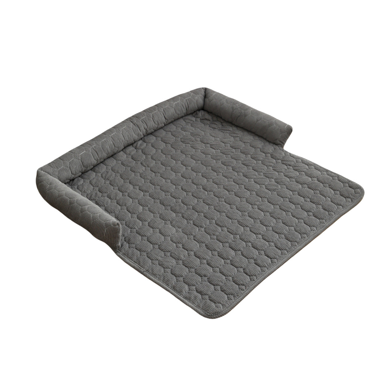 Corduroy pet sofa cushion for dogs and cats, product gallery photo