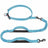 Hands free dual handle bungee dog lead in fluorescent green