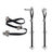 Dog potty training door bells on black nylon rope