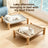 Wooden Raised Pet Camp Bed with Removable Washable Cover