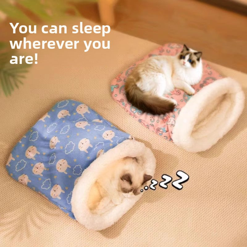 Avocado design semi closed pet sleeping bag, view 1